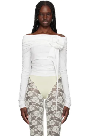 Vaquera White Cold Shoulder Top