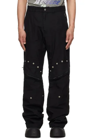 We11 Done Black Biker Cargo Pants