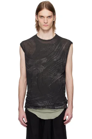 JULIUS Black Coilmon Sleeveless Tank Top