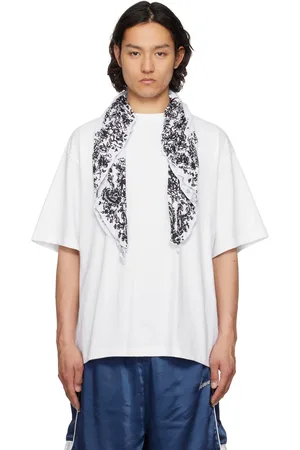 We11 Done White Wrinkled Muffler T-shirt