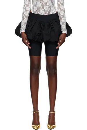 Vaquera Black Pouf Skirt Shorts