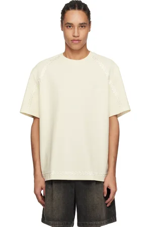 WOOYOUNGMI Off-White Line Embroidery T-shirt