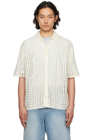 Solid Off-White Pointelle Shirt