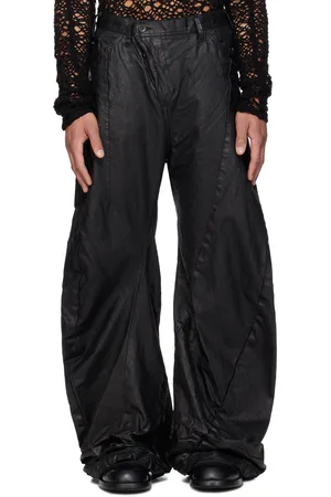 JULIUS Black Mylar Curved Jeans