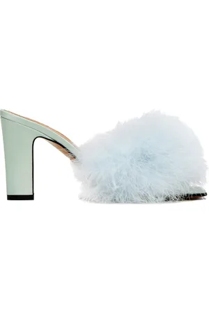 Maison Margiela Blue Feather Mules