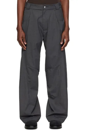 CMMAWEAR Gray Darted Drape Trousers