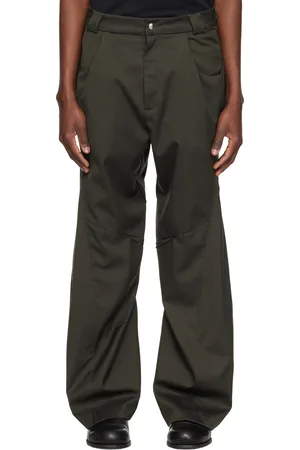 CMMAWEAR Khaki Darted Drape Trousers