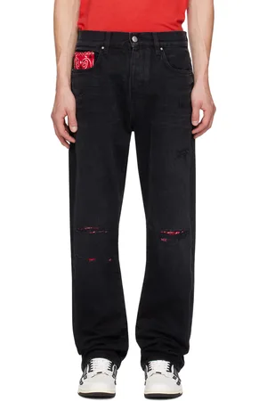 AMIRI Black Bandana Repair Jeans