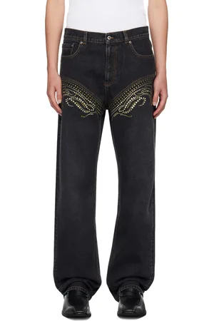 Y / PROJECT SSENSE Exclusive Black Crystal Jeans