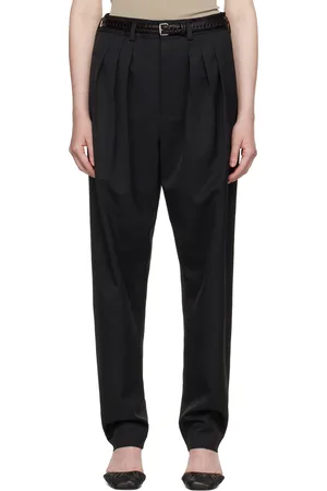 LEMAIRE Black Pleated Tailored Trousers