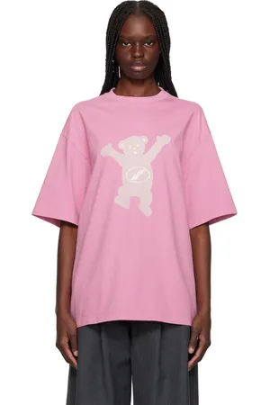 We11 Done Pink Teddy Logo T-shirt