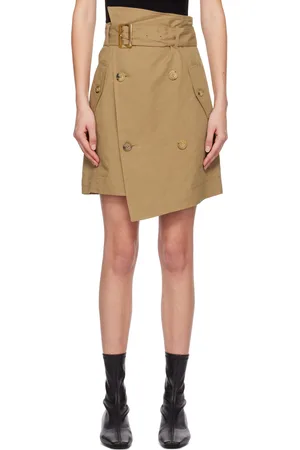 Foundrae Brown Trench Miniskirt