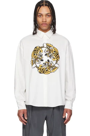 Kenzo White Paris VERDY Edition Casual Poplin Shirt