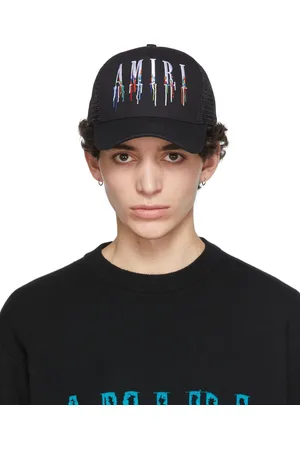 AMIRI Black Paint Drip Core Logo Trucker Cap