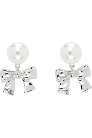númbering Silver & White #9118 Earrings
