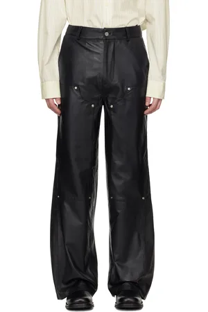 Deadwood Black Deetz Double Knee Leather Pants