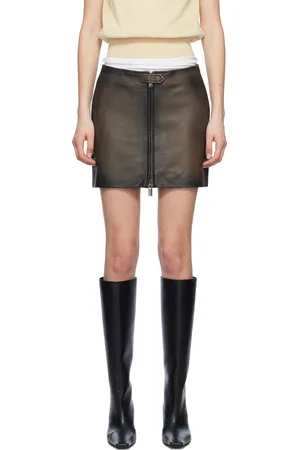 Holzweiler Brown Cia Leather Miniskirt