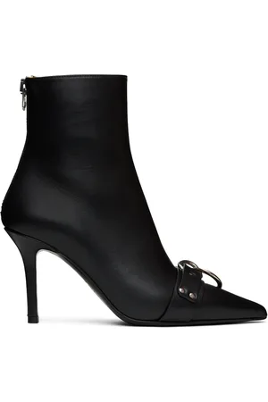 R13 Black Sid Heeled Harness Boots