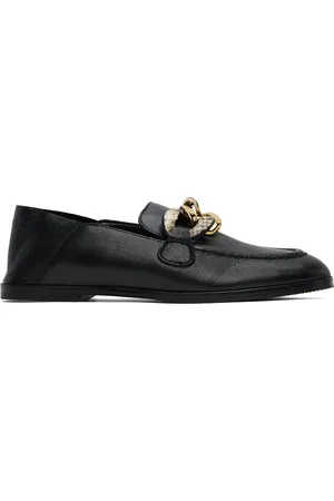 See by Chloé Black Chain Line Loafers