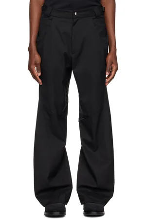 CMMAWEAR Black Darted Drape Trousers