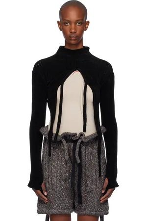 OTTOLINGER SSENSE Exclusive Black Knit Strap Long Sleeve Sweater