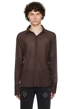 Ludovic De Saint Sernin Brown Slim Shirt