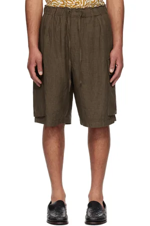 Kaptain Sunshine Brown Drawstring Cargo Shorts