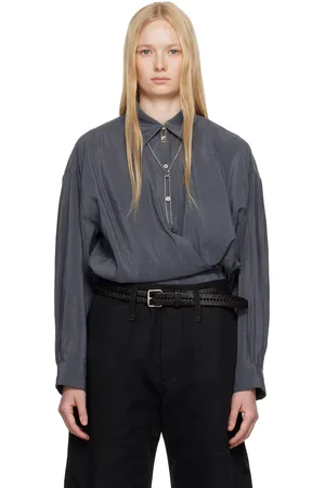 LEMAIRE Gray Straight Collar Twisted Shirt