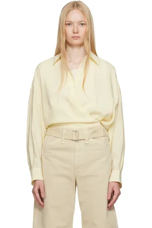 LEMAIRE Yellow Straight Collar Twisted Shirt