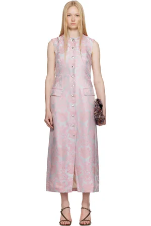 DRIES VAN NOTEN Blue Tailored Midi Dress