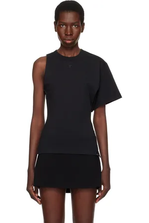 Courrèges Black Scuba One-Sleeve T-shirt