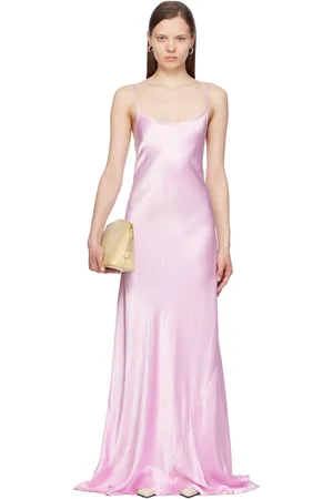 Victoria Beckham Pink Low Back Maxi Dress