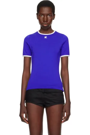 Courrèges Blue Heritage Contrast T-shirt