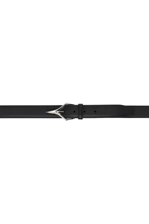 MUGLER Black Spiky Leather Belt
