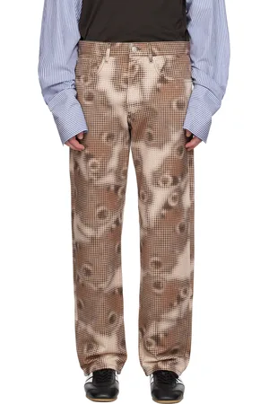 DRIES VAN NOTEN Brown Pattern Jeans