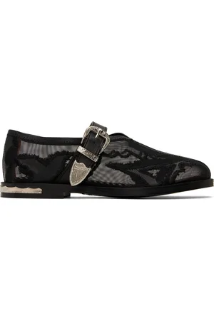 TOGA PULLA Black Mesh & Leather Loafers