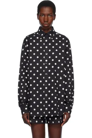 Moschino Black Allover Polka Dots Shirt