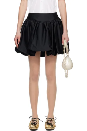 Simone Rocha Black Gathered Bubble Miniskirt
