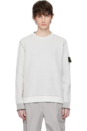 Stone Island Off-White Double Face Cotton & Nylon Sweater