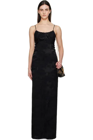 DRIES VAN NOTEN Black Brocade Maxi Dress