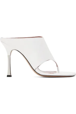 PARIS TEXAS White Lorena Thong 100 Mules