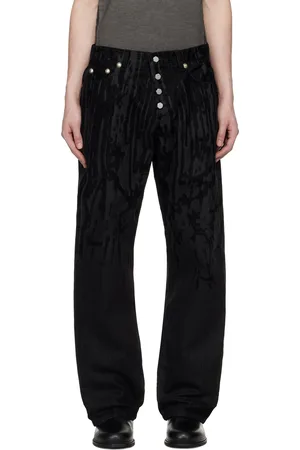 THUG CLUB Black Blood Lazered Jeans
