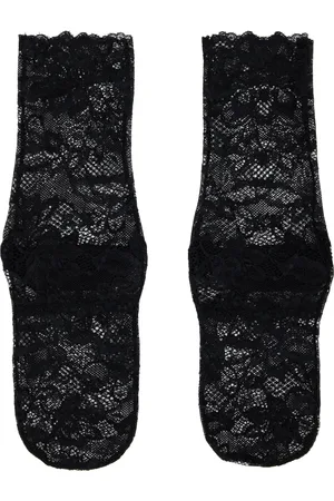UNDERCOVER Black Floral Lace Socks