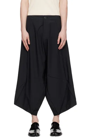 Issey Miyake Black Unified Half Cubes Trousers