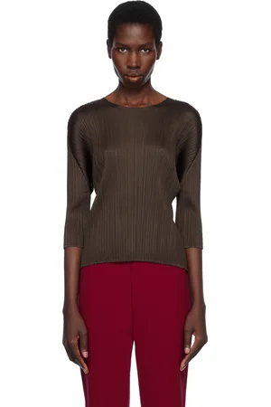 PLEATS PLEASE ISSEY MIYAKE Brown Monthly Colors March Top