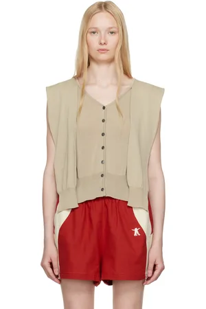 OPEN YY Beige Sleeve Layered Cardigan