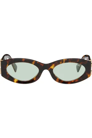 Miu Miu Brown & Black Miu Glimpse Sunglasses