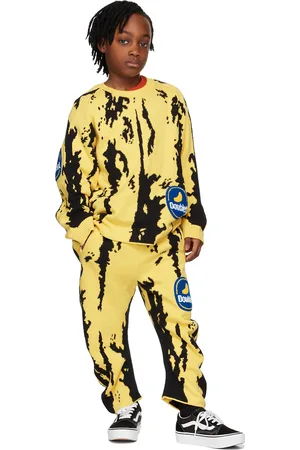DOUBLET Kids Yellow & Black Banana Lounge Pants
