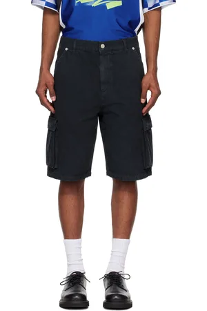 Le PÈRE Black Star Drover Cargo Shorts