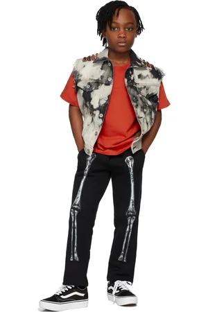 DOUBLET Kids Black & Denim Recycle Punk Vest